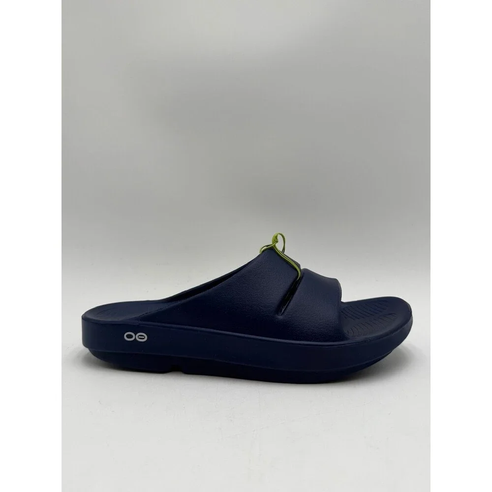 Oofos OOAHH Unisex NEW Slide Sandal Navy Multiple Sizes